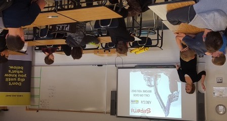 Sara delivers a YFWS Day session in Pigeon Lake.